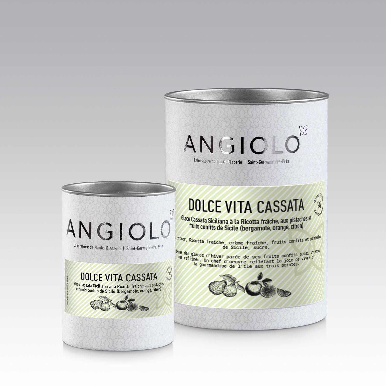 Deux pots de glace Cassata Siciliana Angiolo. Meilleure Glace Cassata. Meilleure Cassata. Best Cassata Gelato. Best Cassata Ice Cream