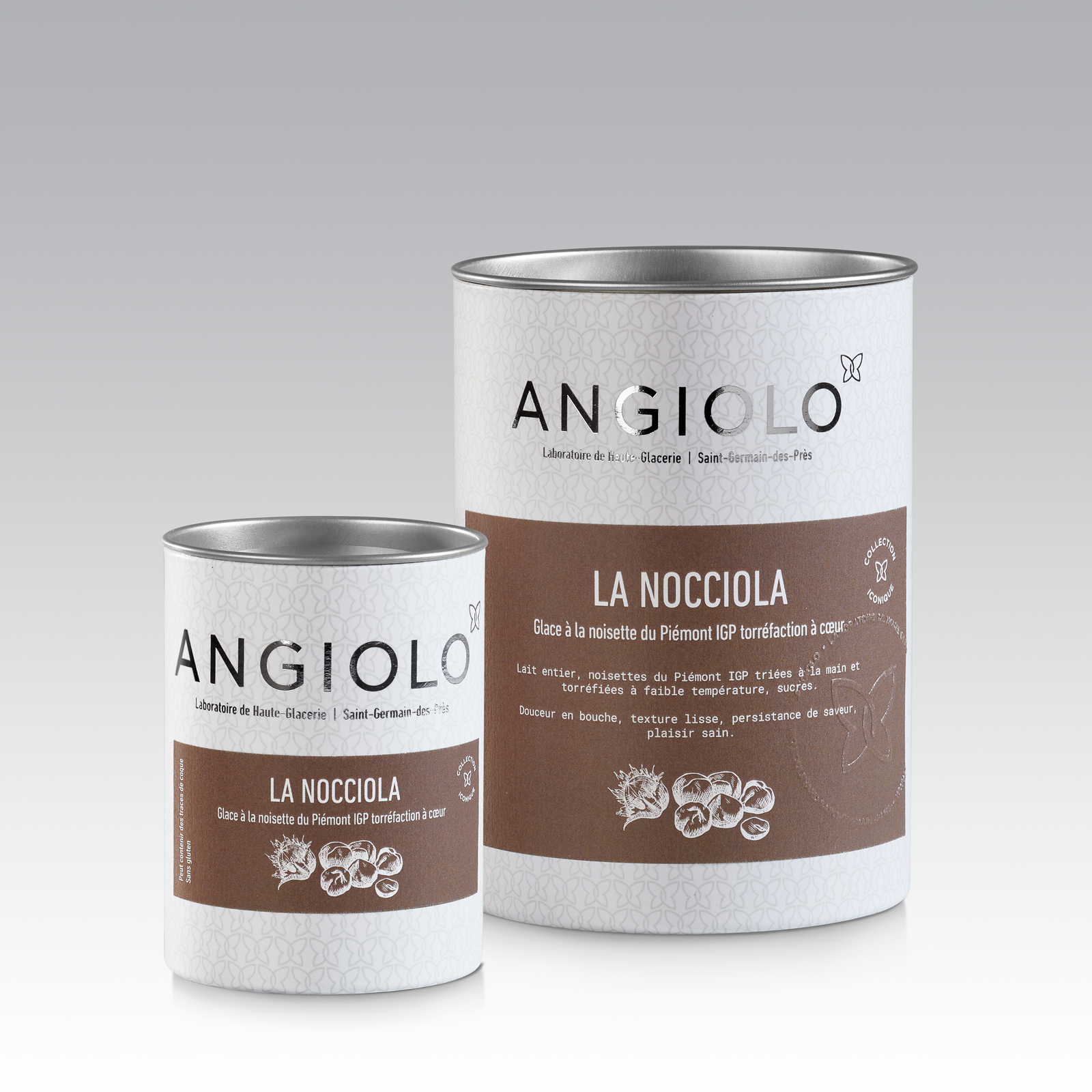 Pot de glace Noisette pour livraison Paris, Meilleure glace Noisette, Glace Nocciola Paris, Best Gelato Nocciola Paris