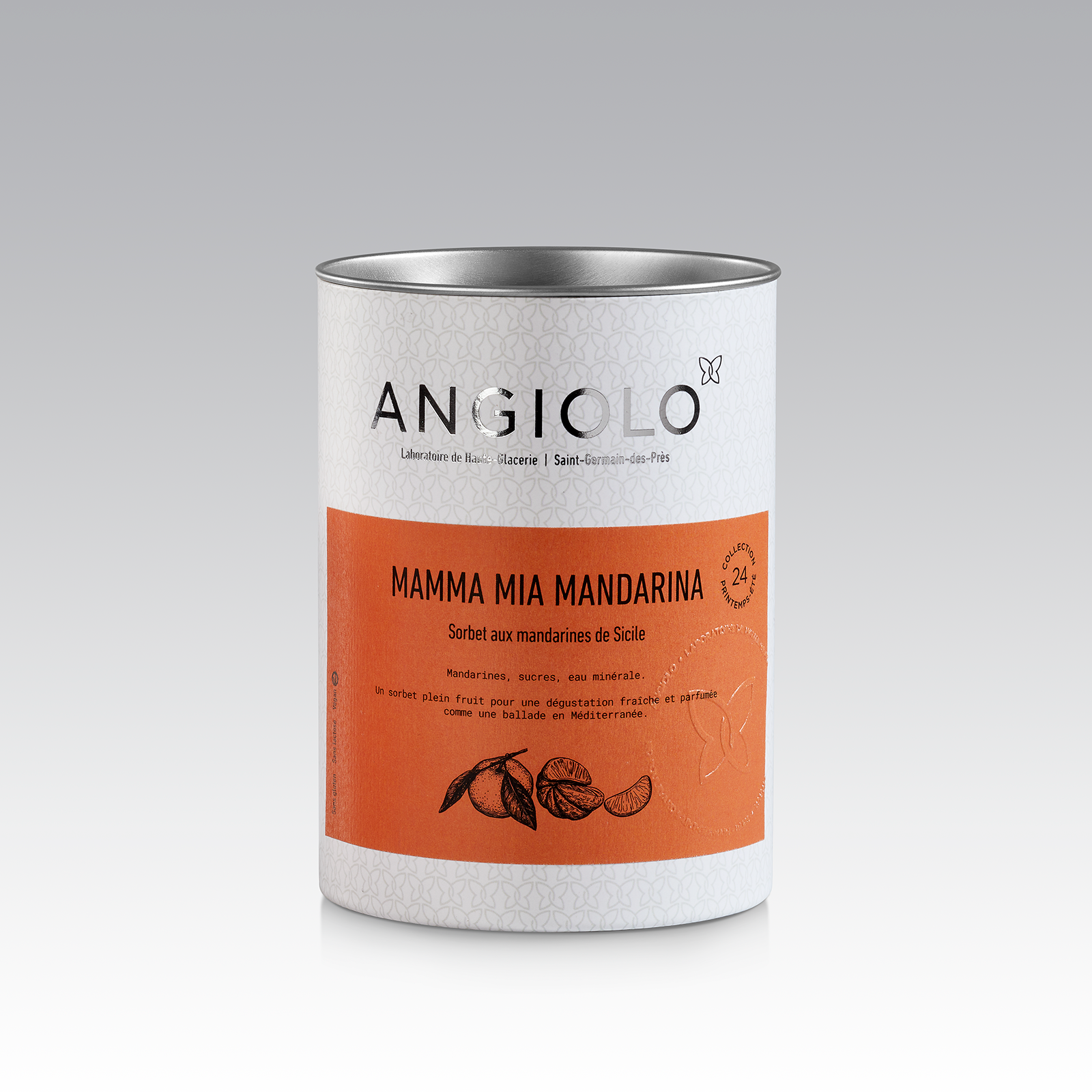 Grand pot de sorbet Mandarine de Sicile Angiolo