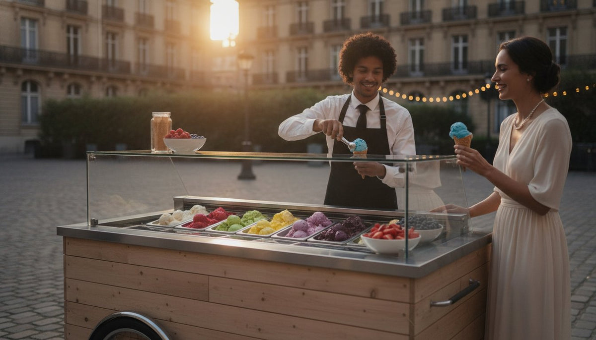 Bar à Glaces pour Événements à Paris : Animation Artisanale